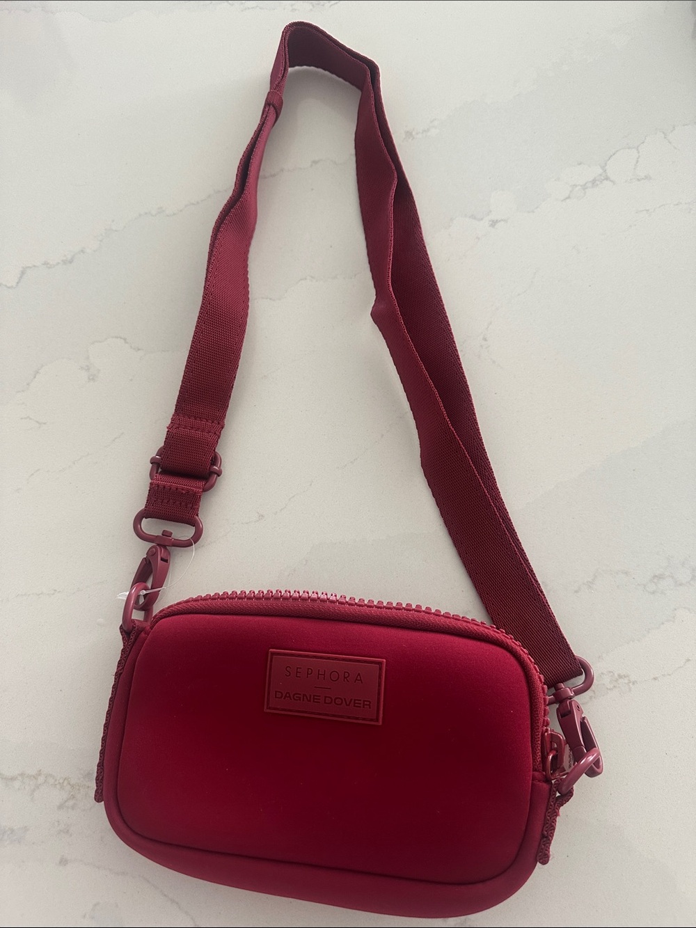Dagne‎ Dover x Sephora Neoprene Crossbody Bag – Burgundy / Deep Red NWOT